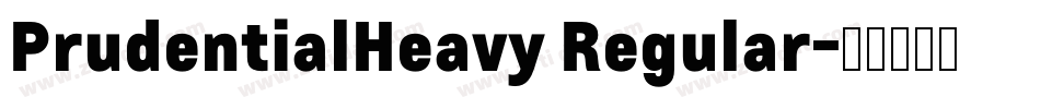 PrudentialHeavy Regular字体转换